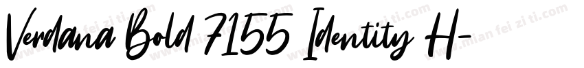 Verdana Bold 7155 Identity H字体转换